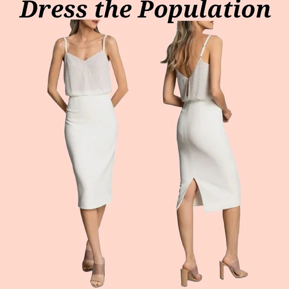 open lace back dress Dress The Population Alondra Dress - Blue main image 0